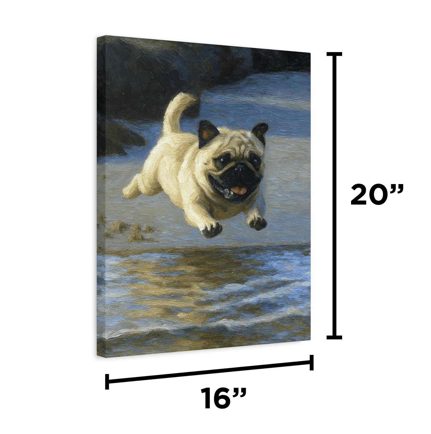 Custom Dog Pet Portrait from Photo 20" x 16"
