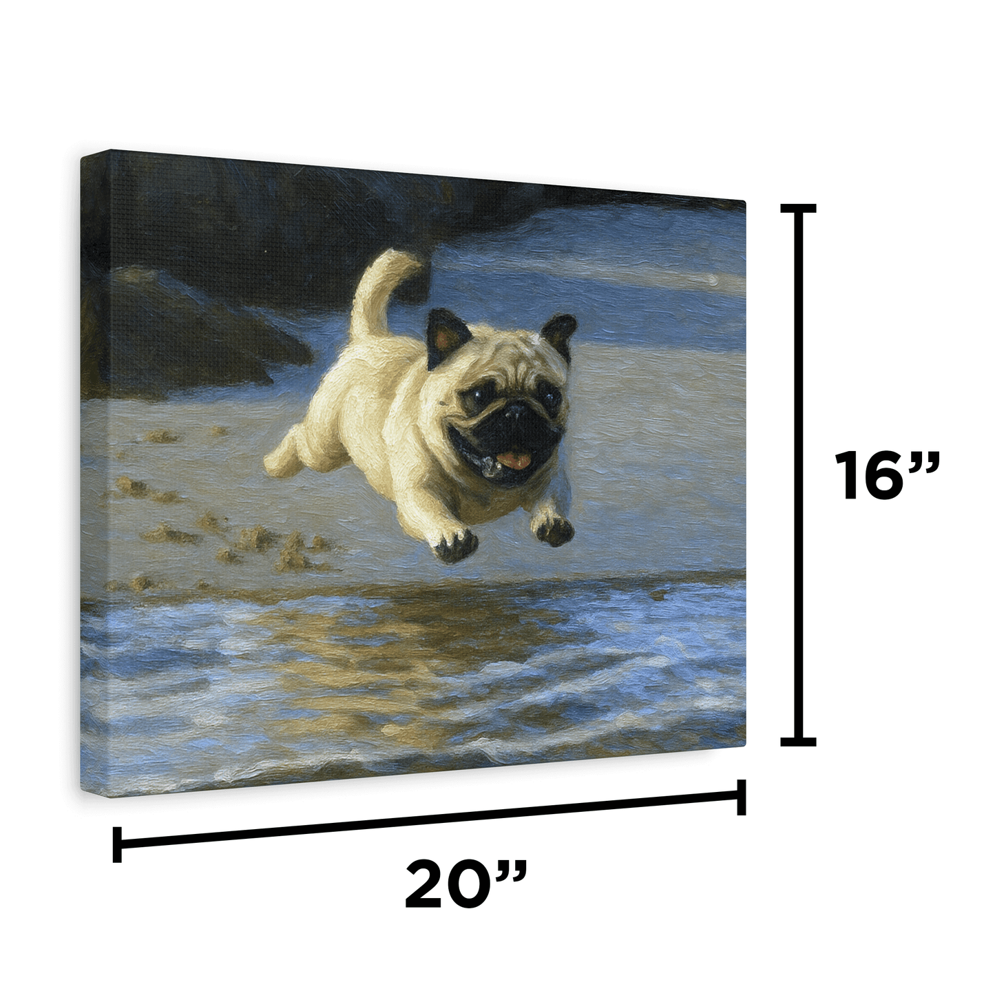 Custom Dog Pet Portrait from Photo 16" x 20"