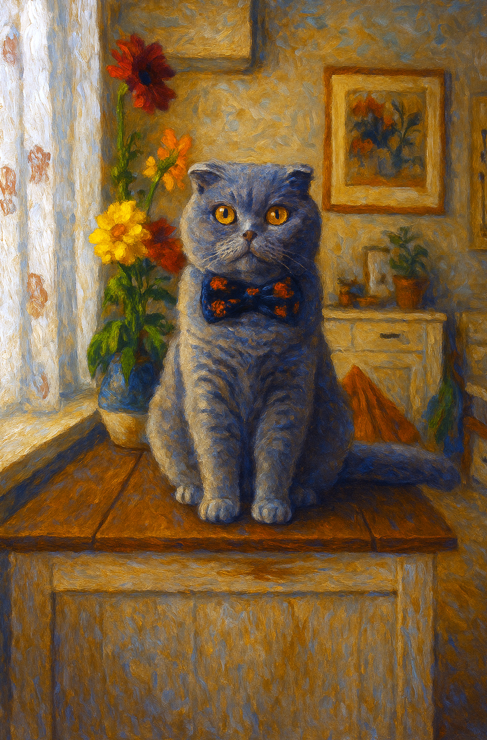 Custom Cat Pet Portrait from Photo