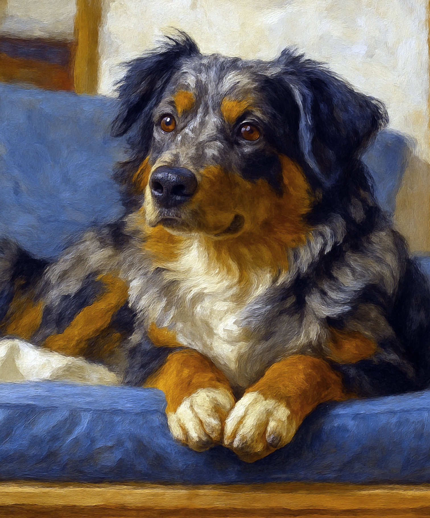 Custom Dog Pet Portrait from Photo
